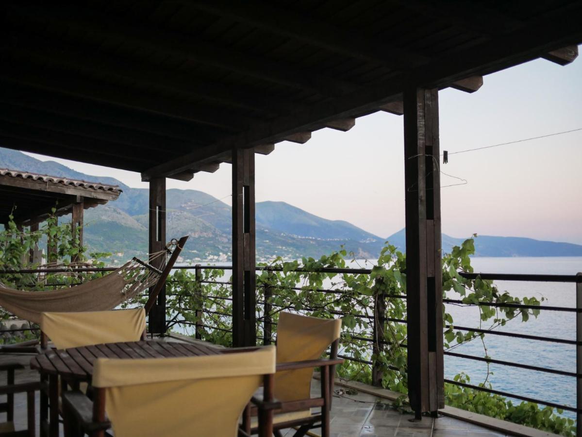 Seaside Duplex Stone Villa Qeparo Exterior photo