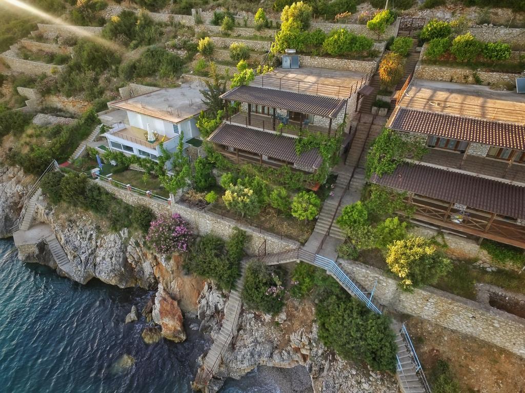 Seaside Duplex Stone Villa Qeparo Exterior photo